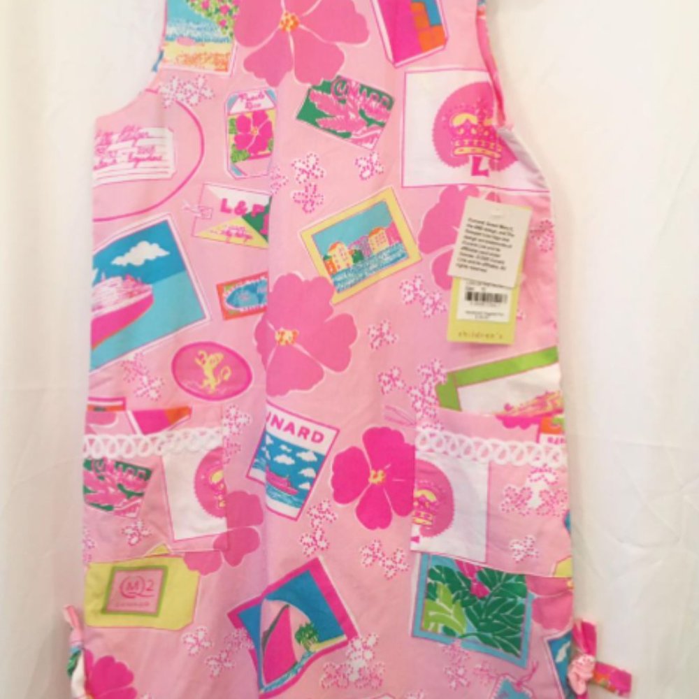 NWT Lilly Pulitzer Girl sz 10 Little Shift Dress "Junk on the Trunk" - Picture 2 of 10